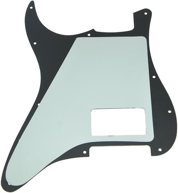 ROZILO 11 Hole ST/Strat Style One Humbucker Guitar Pickguard For USA/Mexico Fender Tom Delonge Strat Electric Guitar Black 3Ply - Image 3